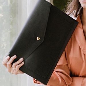 Glass Ladder & Co Megan Leather Portfolio Clutch